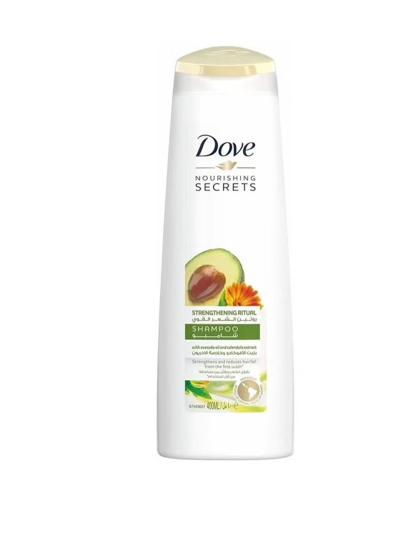 Dove Nourishing Secrets Strengthening Ritual Shampoo with Avocado Oil & Calendula - 400ml - Image 1